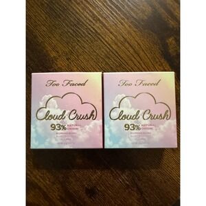 Too Faced Cloud Crush Blurring Blush Velvet Crush Head In Clouds Set of 2 NEW